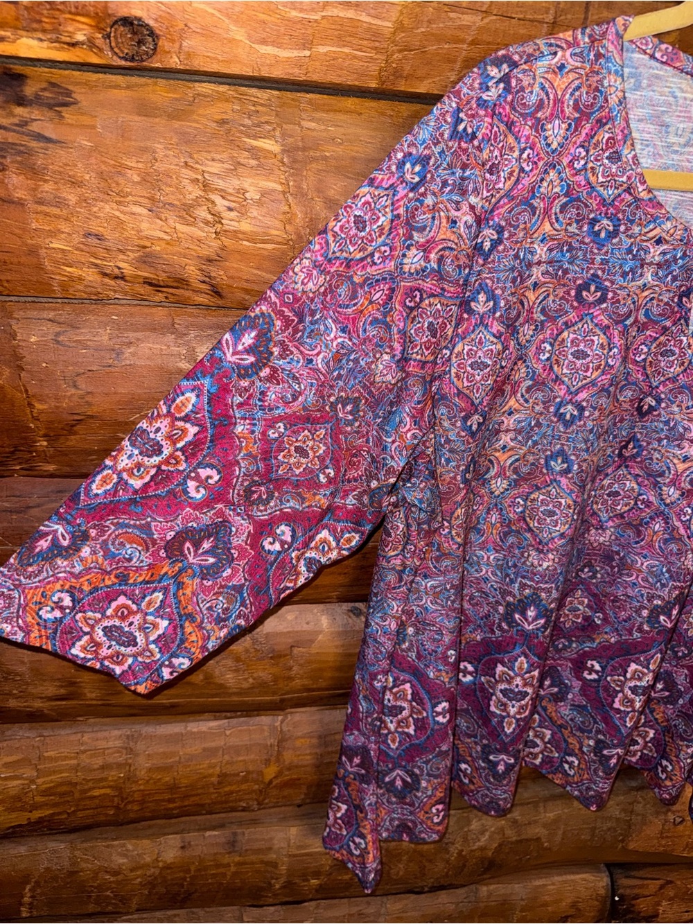 Ruby Rd. Size 3x Maroon Paisley top - Picture 3 of 4
